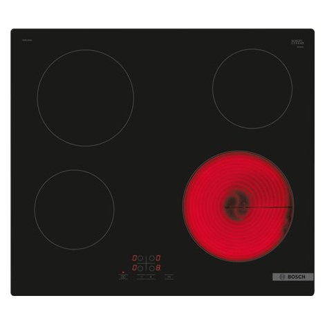 Bosch | PKE611BA2E Series 4 | Hob | Vitroceramic | Number of burners/cooking zones 4 | Touch | Black